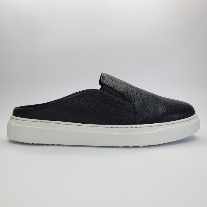 036 babouche moderne cuir noir