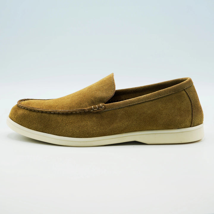 090 mocassin loro daim motard