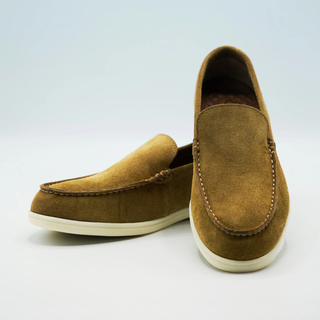 090 mocassin loro daim motard