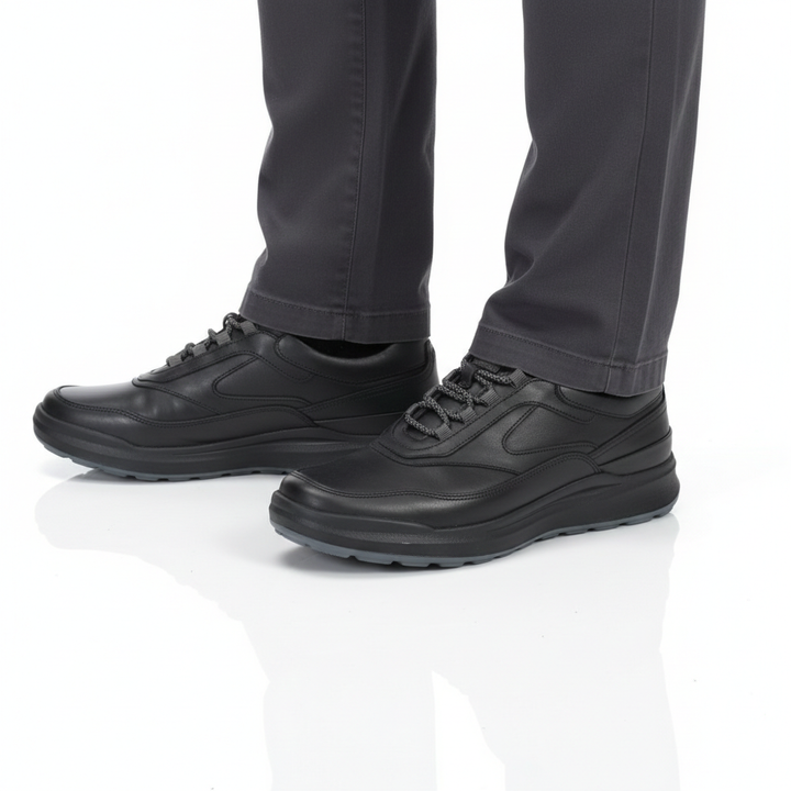 756 Stepin confort cuir noir lacet