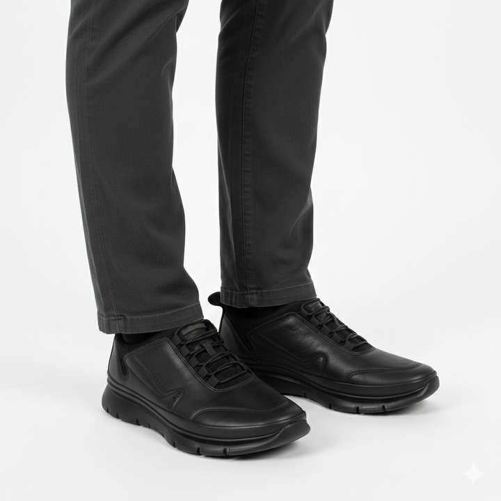 738 Moon confort cuir noir lacet