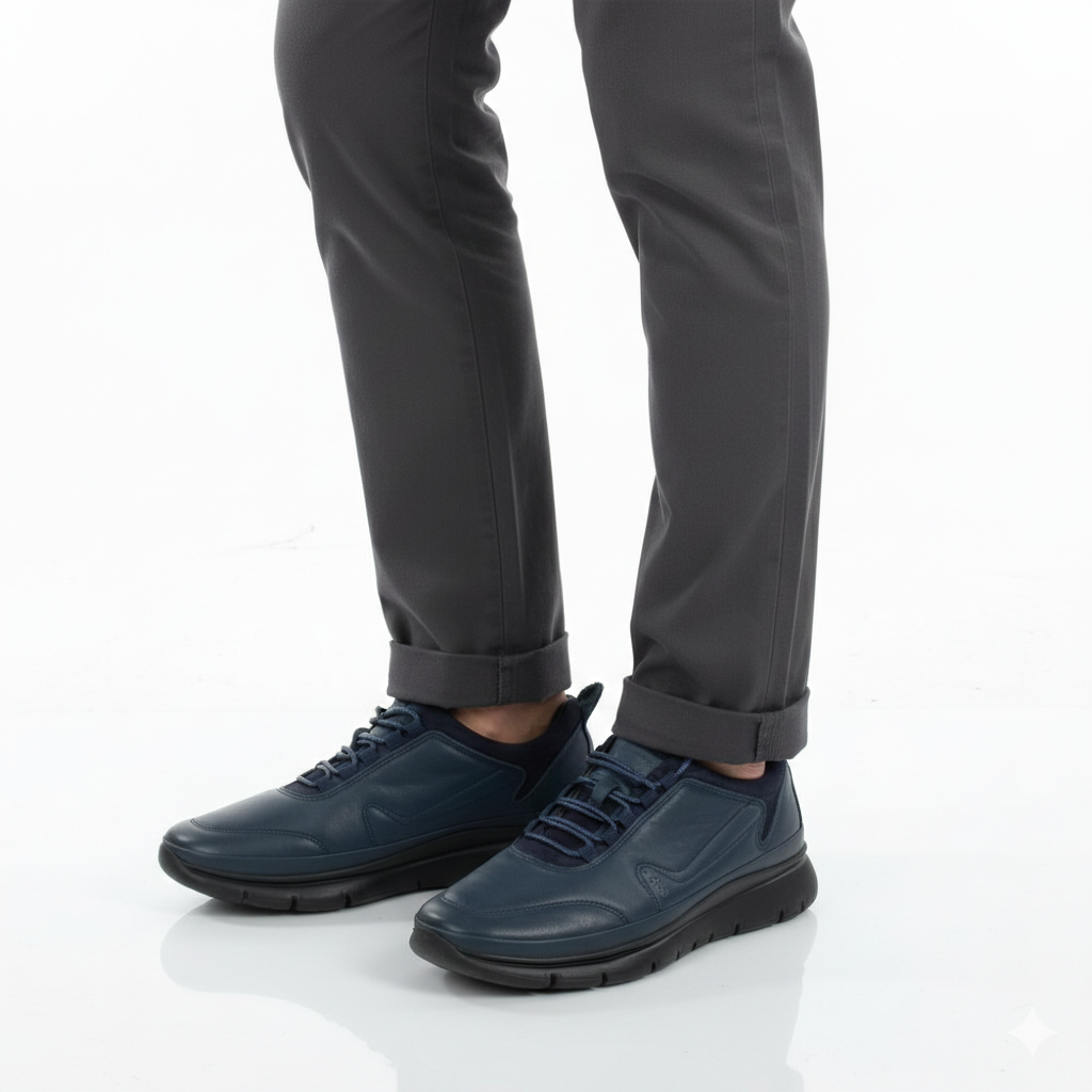 738 Moon confort cuir marron lacet