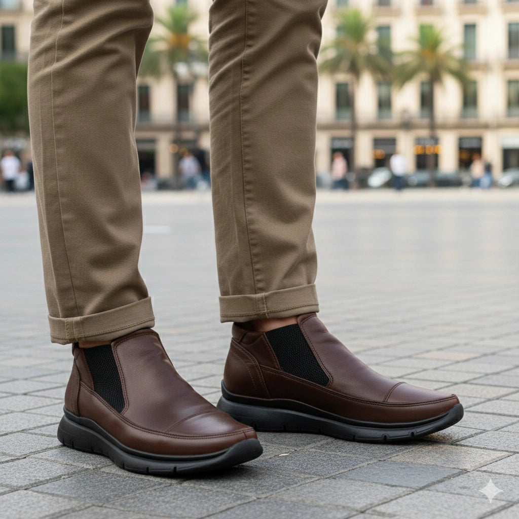 705 Havana demi cuir marron