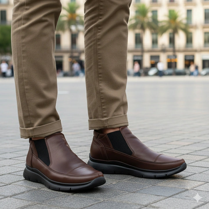705 Havana demi cuir marron