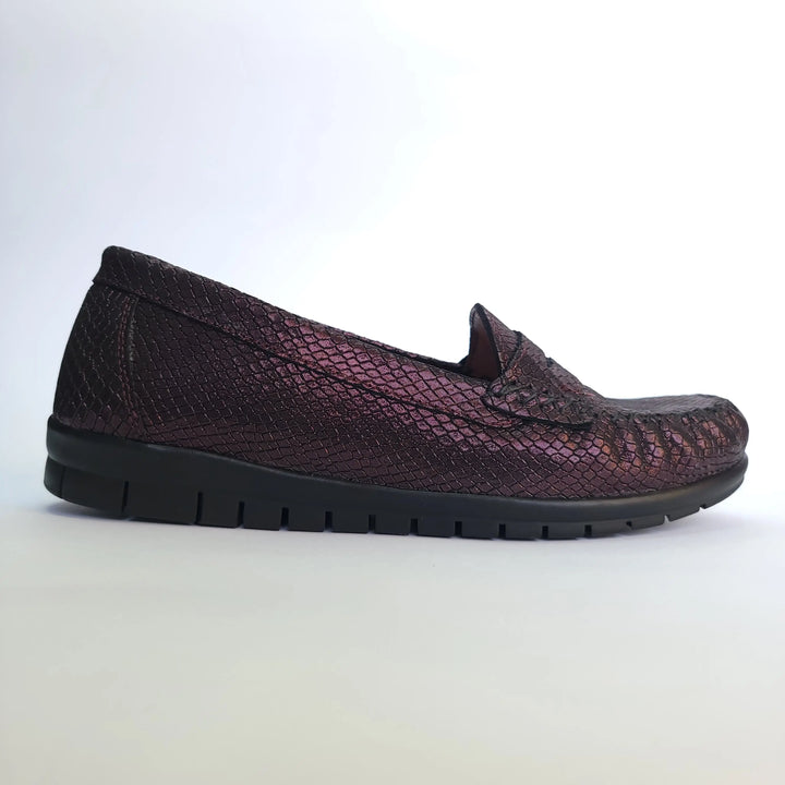 712 mocassin Alton cuir bordeaux