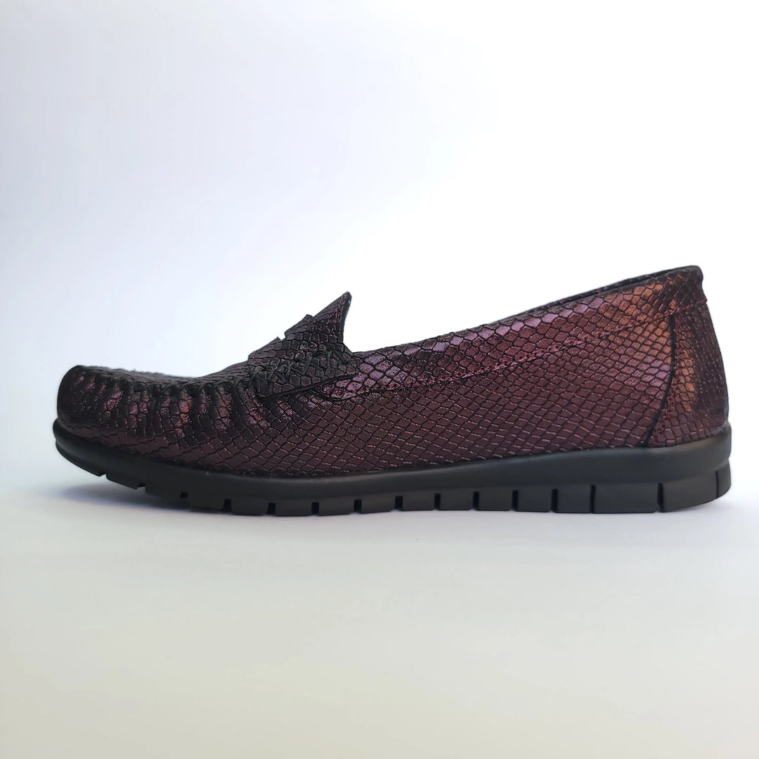712 mocassin Alton cuir bordeaux