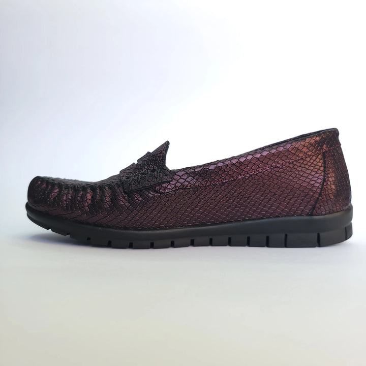712 mocassin Alton cuir bordeaux