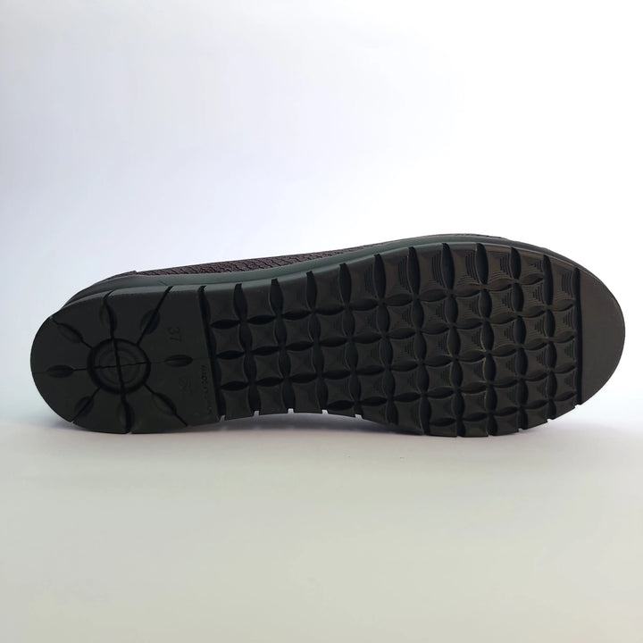 712 mocassin Alton cuir argenté zebre