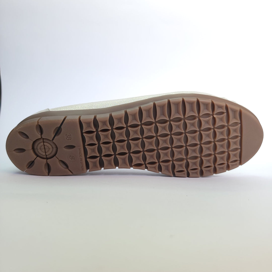 712 mocassin Alton cuir argenté