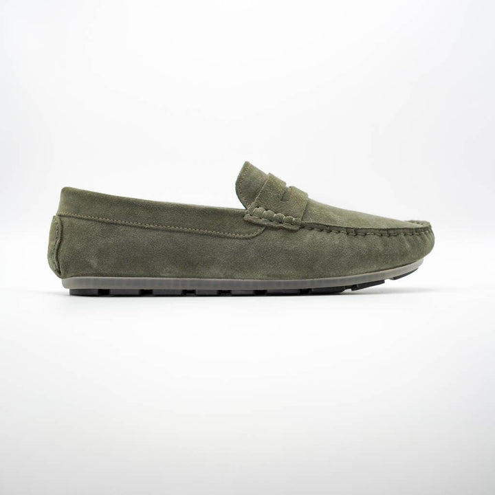 701 mocassin collége en daim olive