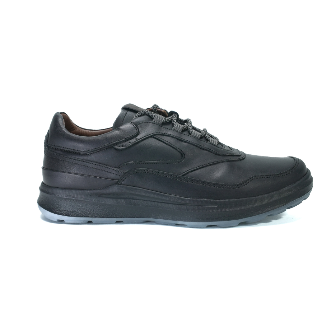756 Stepin confort cuir noir lacet