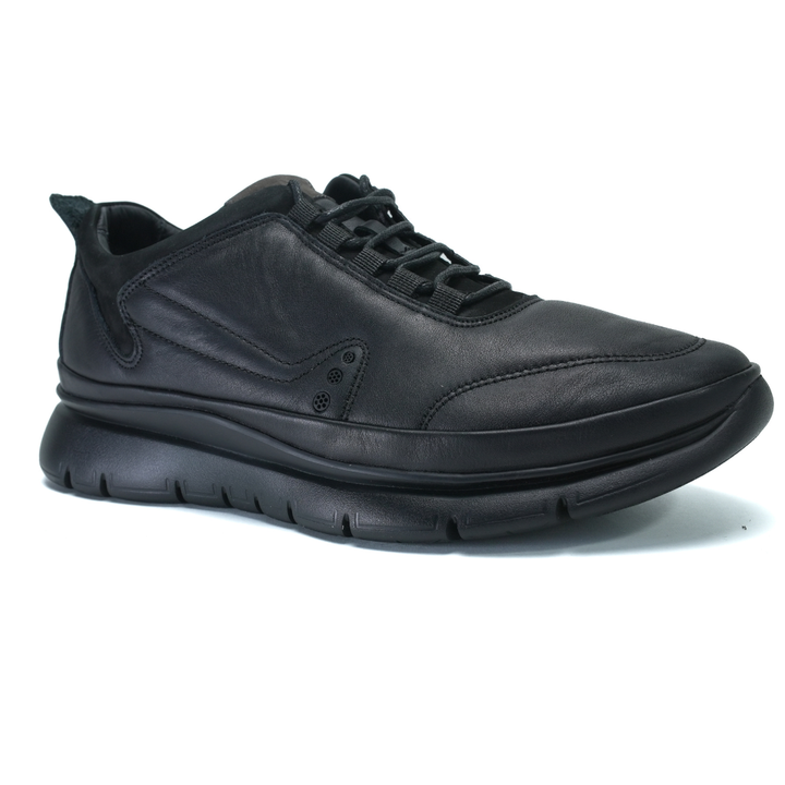 738 Moon confort cuir noir lacet
