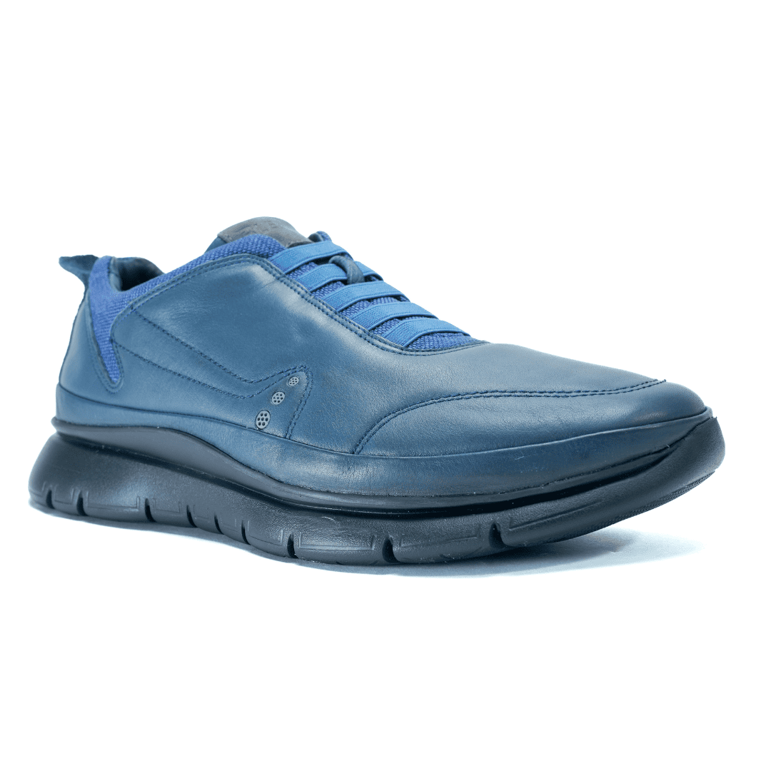 739 moon confort cuir bleu marine