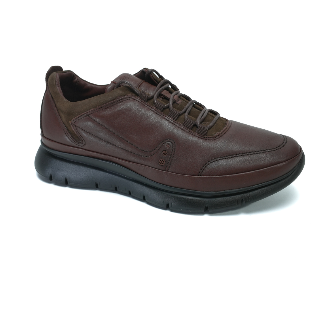 738 Moon confort cuir marron lacet