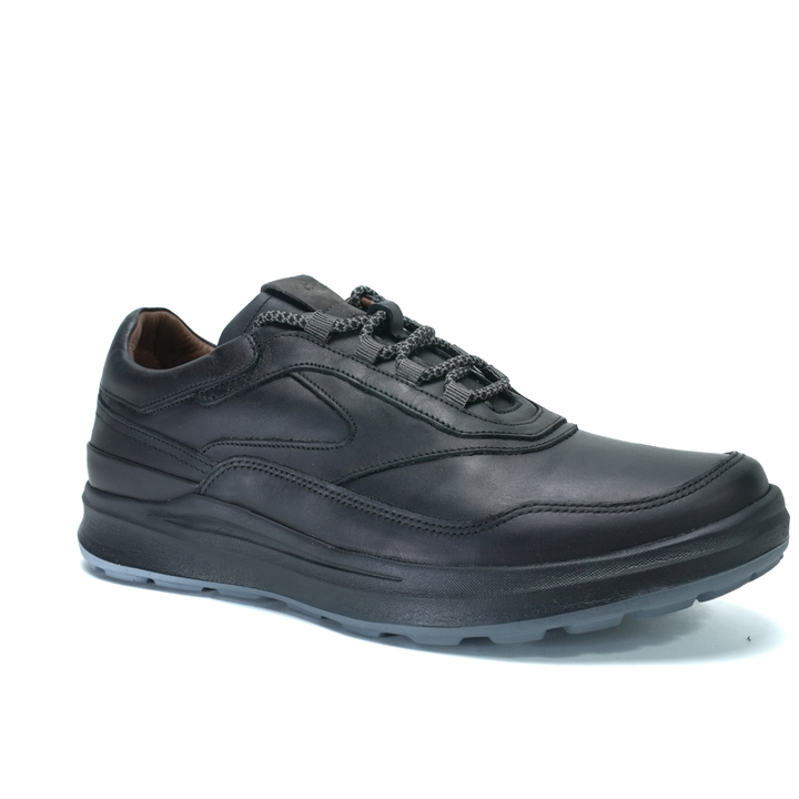 756 Stepin confort cuir noir lacet