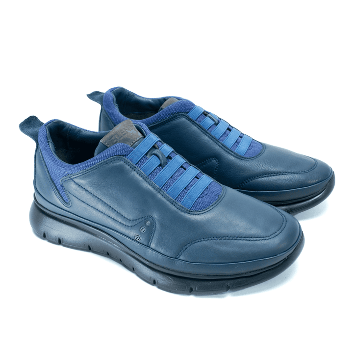 739 moon confort cuir bleu marine