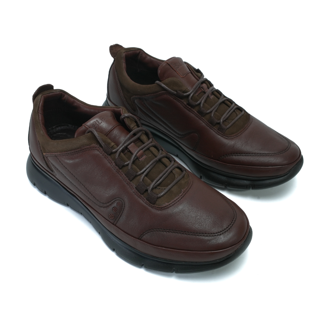 738 Moon confort cuir marron lacet