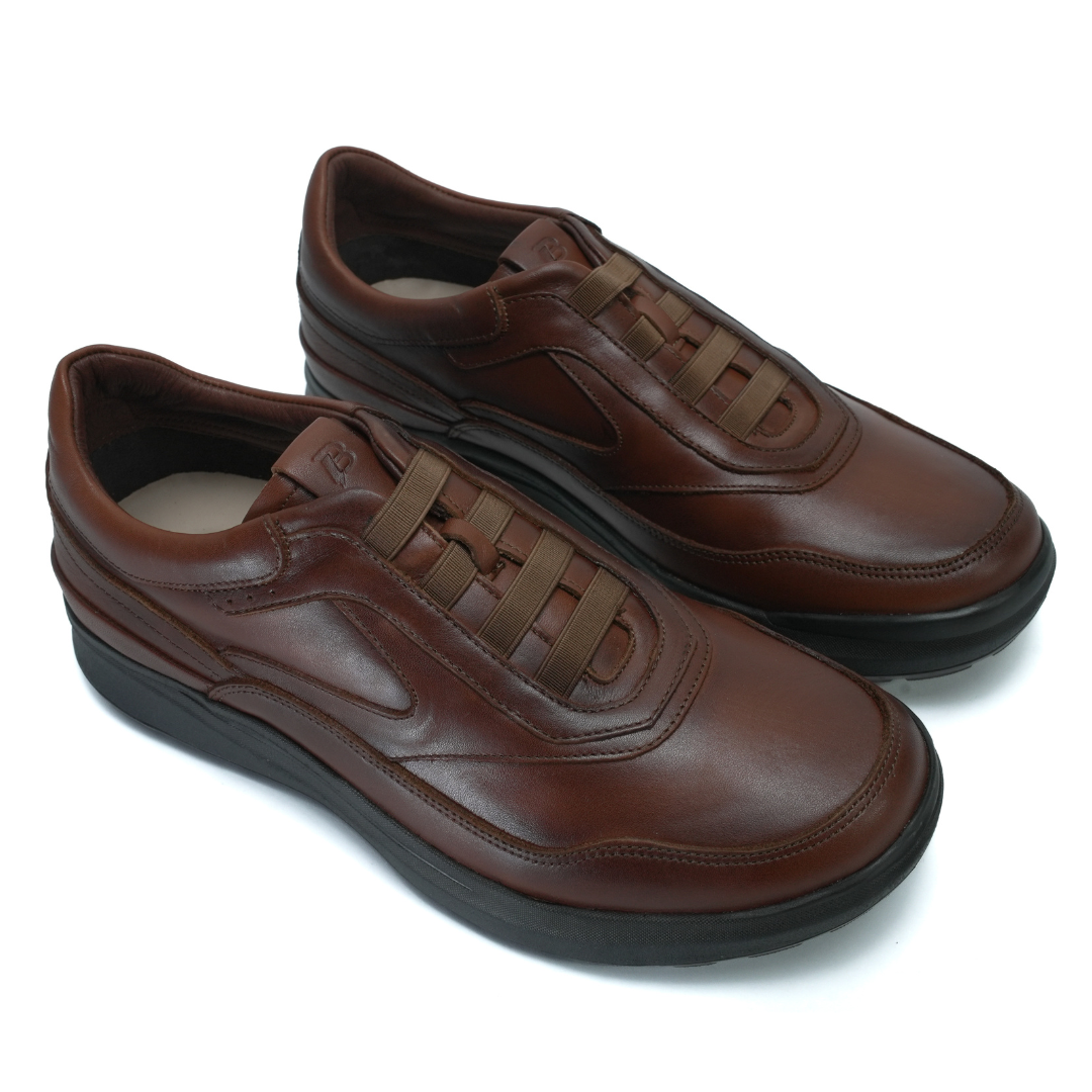 757 Stepin confort cuir tabac foncé