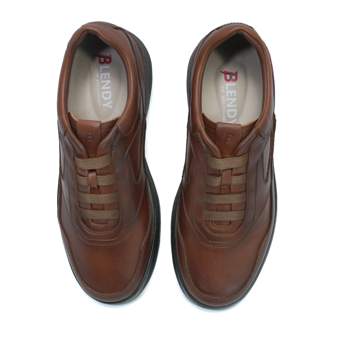 757 Stepin confort cuir tabac foncé