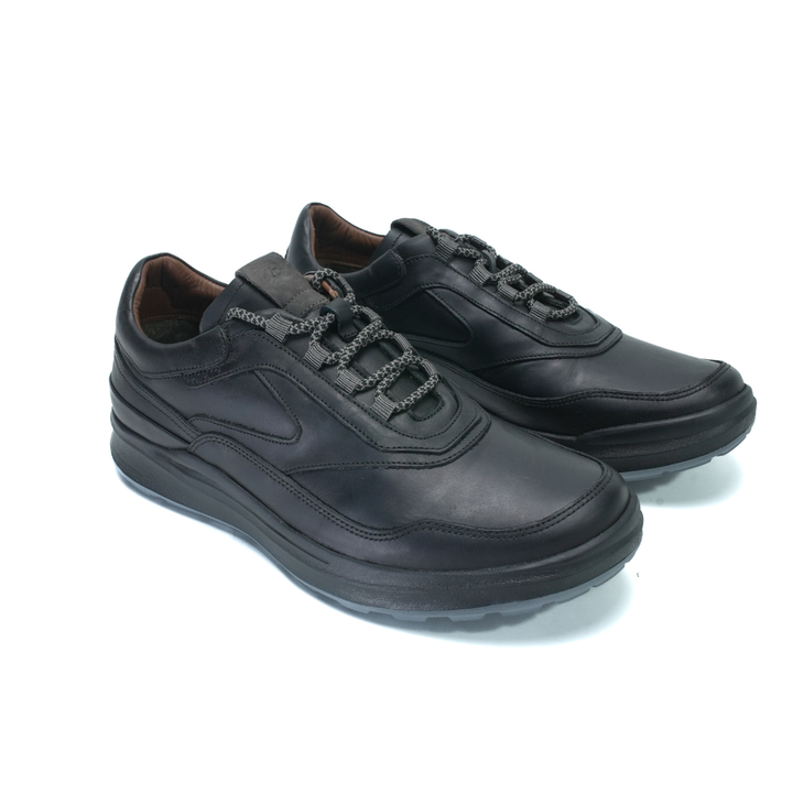 756 Stepin confort cuir noir lacet