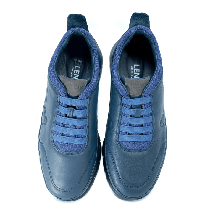 739 moon confort cuir bleu marine
