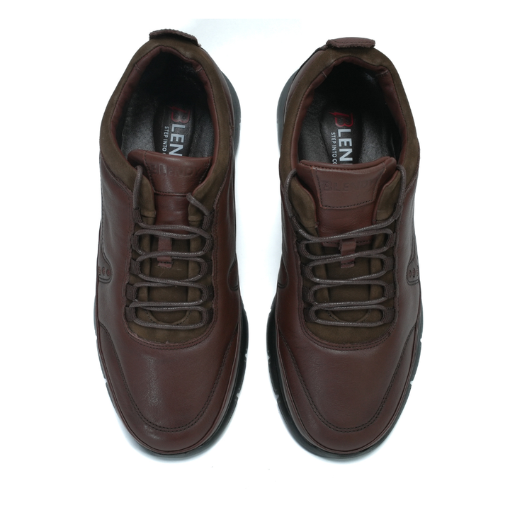 738 Moon confort cuir marron lacet