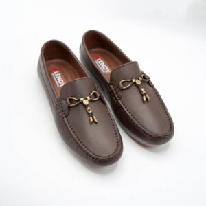 LQ mocassin vitton en cuir marron 064
